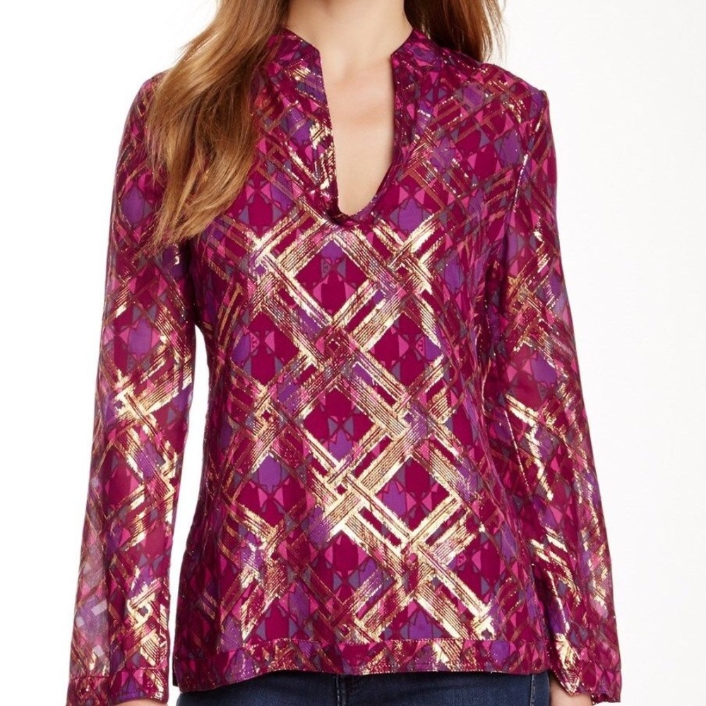 Tory Burch Silk Chiffon Tunic